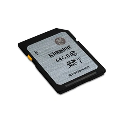 Image of Kingston Technology SD10VG2/64GB 64 GB UHS Class 1/Class10 SDXC Flash Memory Card, Black, Grey