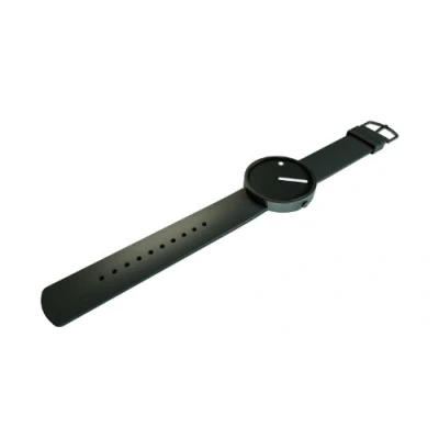 Image of Rosendahl Timepieces Picto Unisex Quartz Watch with Black Dial Analogue Display and Silicone Strap 43361