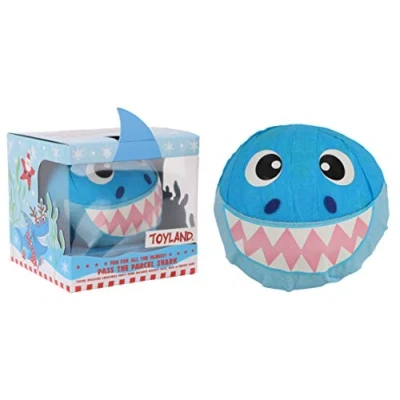 Image of Toyland® Pass The Parcel Peel &amp; Reveal Game Christmas Family Fun (Shark)