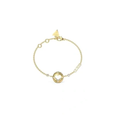 Image of Guess Rolling Hearts Bracelet Yellow goldcoloured, Women&#039;s, Size: Small, gold coloured