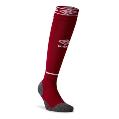 Image of Umbro Childrens/Kids Diamond Football Socks (2 UK 7 UK) (New Claret/White)