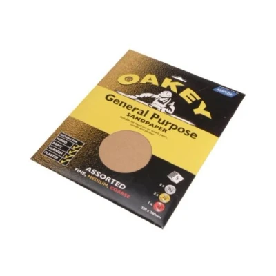 Image of Oakey General Purpose Sandpaper Assorted (5pk)