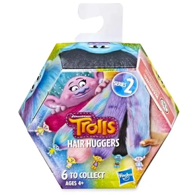 Image of DREAMWORKS TROLLS Hair Huggers Series 2 Miniature Snap On Toy Figure Blind Box