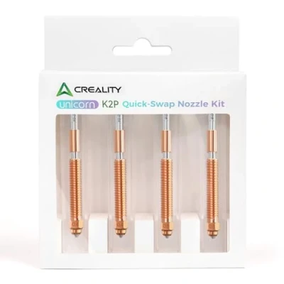 Image of Creality K2 Plus Nozzle Kit 0.4mm 0.6mm 0.8mm 4PCS, Unicorn K2P Quick Swap Nozzles with Titanium Alloy Heat Break, Copper Alloy, Hardened Steel, High Flow for