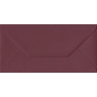 Image of Dark Burgundy Red 110mm x 220mm 120gsm Gummed DL Sized Envelope (Pack of 25)