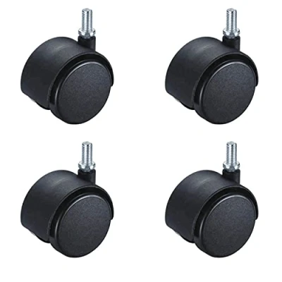 Image of Set of 4 castors for furniture and chairs, diameter 50 mm, 360, threaded rod M10