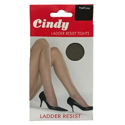 Image of Cindy ONE SIZE 20 Denier Ladder Resist Ladies Tights Pearl Grey 1 Pair