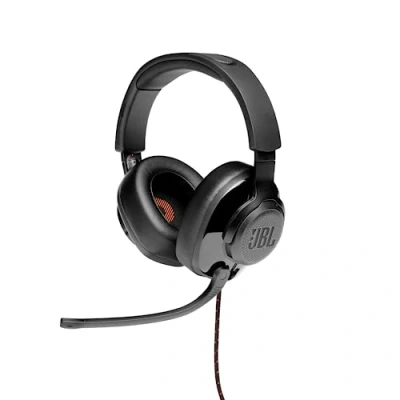 Image of JBL Quantum 200 Wired Over Ear Gaming Headset with Microphone, Multi Platform, Black
