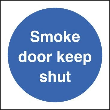 Image of Fire Signs Smoke door keep shut Self Adhesive Vinyl
