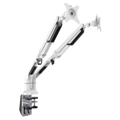 Image of Dellonda Double Monitor Arms 9kg Load Capacity 17 32&quot; Screens White