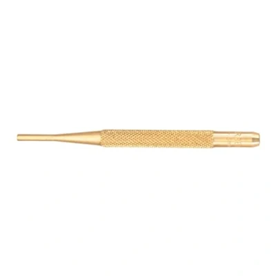 Image of Starrett B565C Brass Drive Pin Punch, 4&quot; Overall Length, 5/8&quot; 1/8&quot; Diameter