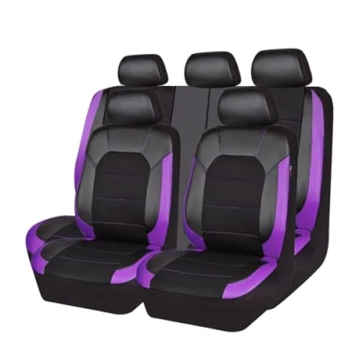 Image of 9 Pcs Car Seat Cover for Toyota Yaris Cross SUV 2021 2022 2023 2024, Leather Waterproof Breathable Covers Full Set Protector Interior Accessories,Purple