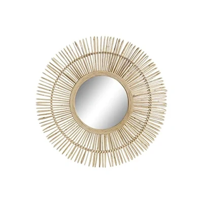 Image of DKD Home Decor Wall Mirror Rattan Brown (70 x 4 70 cm) (Reference: S3019143)