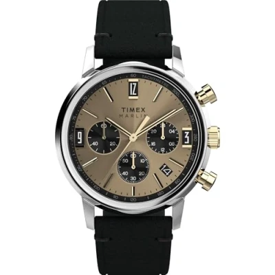 Image of Timex Men Analog Quartz Watch with Leather Strap TW2W60300VQ
