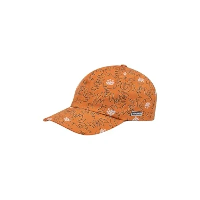 Image of SEALSKINZ Houghton Unisex Waterproof Foldable Peak Leaf Print Cap Hat Adjustable Fit Summer &amp; Outdoor UV Protection SPF 40+ Wearable Orange