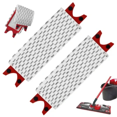 Image of XINSUO® 2 Pieces mop for Vileda Ultramax/UltraMax Plus/Easy Wring UltraMax Set,Mop Heads Replacement Vileda,Microfibre Pads, Washable and Reusable(35 * 14cm)