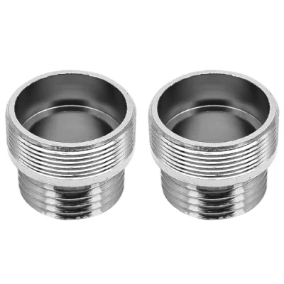 Image of Faucet Adaptor 2PCS Aerator Connector 1/2&quot; Thread Solid Metal Kitchen Tap for Water Purifier（M24 1/2）