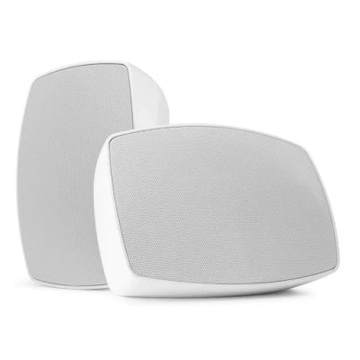 Image of Power Dynamics PD BHW60WH 6.5&quot; Wall Mount Speaker Pair, White Weatherproof IPX5 for Indoor/Outdoor Use, 100V/8 Ohm Compatible, Two Way System, Installation Speakers, 100V Line Speakers