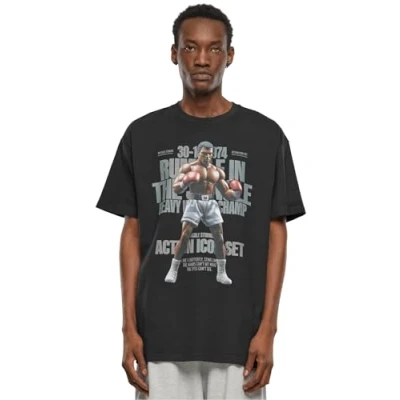 Image of Upscale by Mister TEE Rumble Heavy Print Tshirt, Men&#039;s, Size: XS, Black