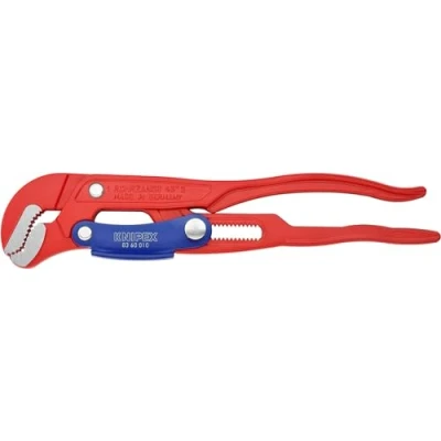 Image of Knipex Pipe Wrench S Type with fast adjustment red powder coated 330 mm 83 60 010