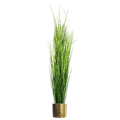 Image of Leaf Design UK Realistic Artificial Grass Plant with Pot
