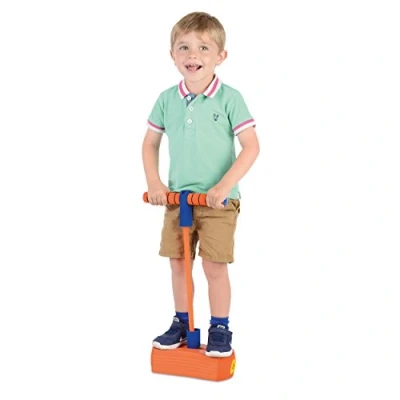 Image of Jump &#039;N&#039; Bounce Bungee Hopper Soft Pogo Stick, Jumper Space for Kids, Orange, black, TY5973