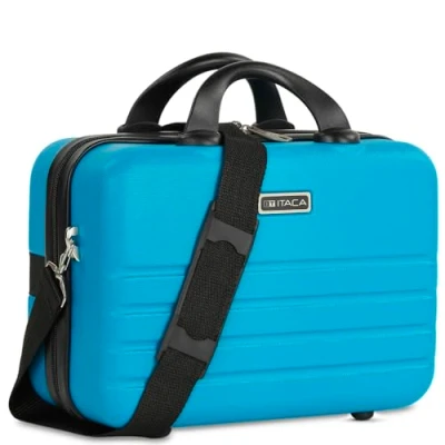 Image of ITACA Vanity Case Hard Shell Durable and lightweight Beauty Box Stylish Inexpensive Large Travel Makeup Made of Materials Design Distributed by, Turquoise