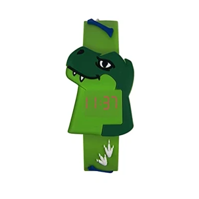 Image of Tikkers Boy&#039;s Digital Quartz Watch with Silicone Strap ATK1066DINO