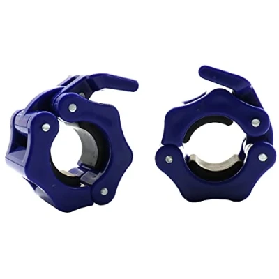 Image of Tioamy Barbell Clamps Dumbbell Spinlock Collars Clips for Standard Weight Lifting Bar Quick Release Lock Professional Buckle 1 Pair 25 mm