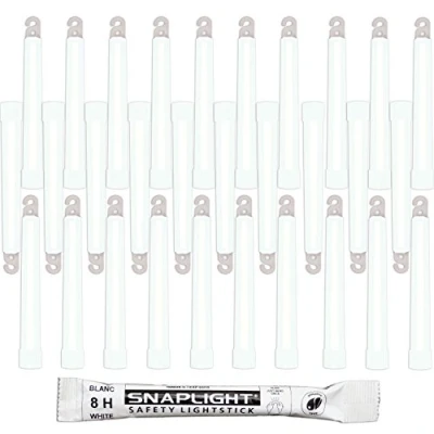Image of Cyalume SnapLight White Light Sticks 6 Inch Industrial Grade, High Intensity Glow with 8 Hour Duration (Pack of 30)