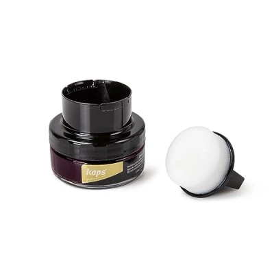 Image of Kaps Shoe Cream with Sponge Applicator, Intensive Leather Care and Nourishing, Delicate, 70 colours (111 bordeaux)