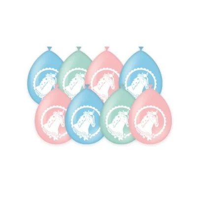 Image of PD Party: horse balloons 8 pieces for birthdays perfect addition to a themed birthday party theme decoration boys and girls 30 x cm