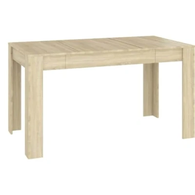 Image of vidaXL Engineered Wood Dining Table for Kitchen and Room, Modern Design with Sonoma Oak Finish, Rectangular Shape, Easy Assembly, Brown