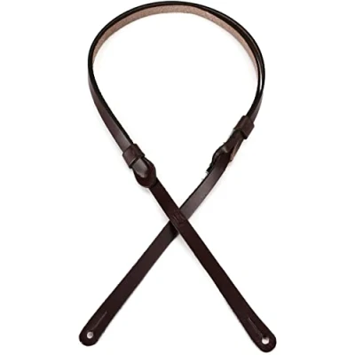 Image of Levy&#039;s Leathers M19PR DBR Carving Leather Mandolin Strap,Dark Brown