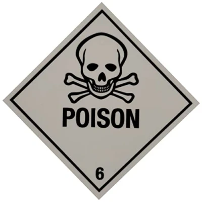 Image of Dangerous Substance Labels Poison Safety Sign Self Adhesive Sticker 100mm x