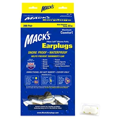 Image of Macks Pillow Soft Ear Plugs Clear, 200 Pairs