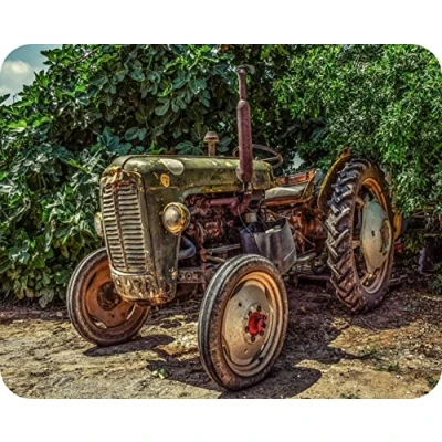 Image of Green Tractor Glass Worktop Saver/Protector Kitchen Cutting Board by Pearl (50 x 40cm)
