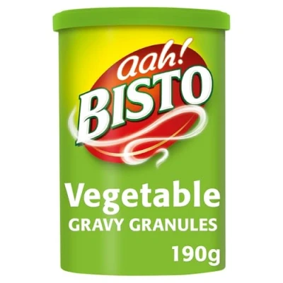 Image of Bisto Flavoursome &amp; Delicious Vegetable Gravy Granules, 190 g Drum (Pack of 1)
