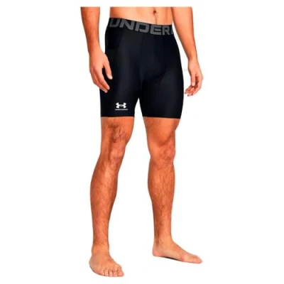 Image of Under Armour Men&#039;s Heatgear Compression Shorts, Black white, Small