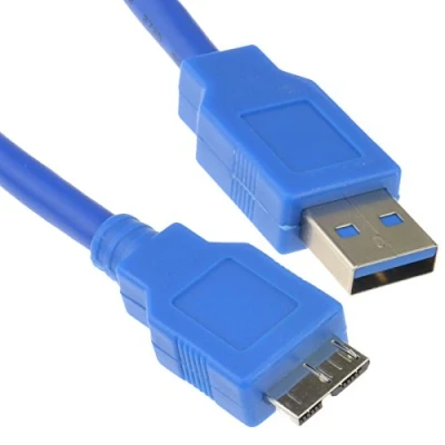 Image of kenable USB 3.0 SuperSpeed A Male to 10 pin Micro B Cable BLUE 2m [2 metres]