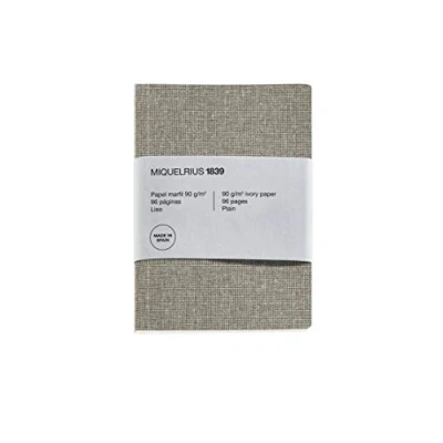 Image of Miquel Rius Beautiful Recycled Notebook, Linen Look Paper Cover, A5 Size 148 x 210 mm, 96 Smooth Pages 90 g/m² Ivory, Design