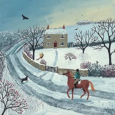 Image of Art Group WDC95860 The Jo Grundy (Winter Ride) Canvas Print, Wood, Multicolour, 40 x 1.3 cm