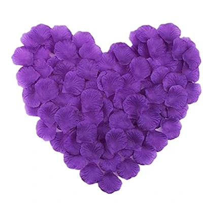 Image of SHATCHI 200pcs Dark Purple Silk Rose Petals Mother’s Day Wedding Confetti Anniversary Table Decorations Christening Flowers Scatter