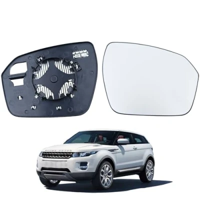 Image of Hebstw Replacement Wing Mirror Glass Right side Compatible with Land Rover Range Evoque 2011 2013 CLIP ON Driver Off Heated Convex