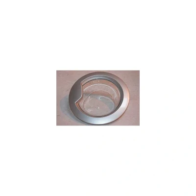 Image of Whirlpool Indesit 482000070600 door washing machine C00306611 frame and glass assy grey e