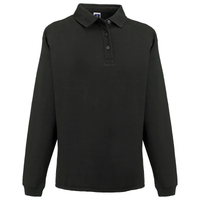 Image of Russell Athletic Europe Mens Heavy Duty Collar Sweatshirt (Black) Size Medium