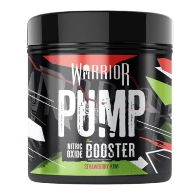 Image of Warrior Pump Non Stim Pre Workout Powder 225g Nitric Oxide Supplement Contains Citrulline Malate, Cyclic Dextrin for Energy, Focus, and Performance 30 Servings (Strawberry Kiwi)