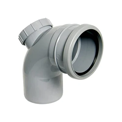 Image of FLOPLAST 110mm Soil Ring Seal 92.5 Degree Access Bend Grey