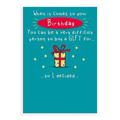 Image of Regal Publishing Humour Funny Birthday Card Difficult to Buy 7 x 5 inches