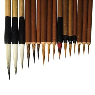 Image of CENPEK 16Pcs set Excellent Chinese Calligraphy Brush Kanji Japanese Sumi Drawing